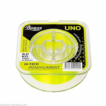 Леска UNO 0,30mm/100m F.Yellow Nylon PREMIER fishing (PR-U-Y-030-100)( цена указана за упаковку, в количестве 5шт.)