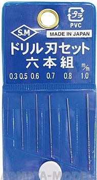 L-8 Набор свёрел 0,3-1мм (6шт)