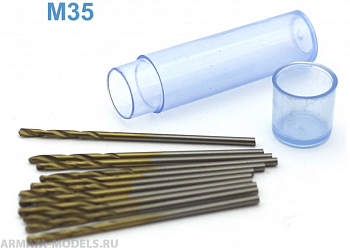 42673J Мини-сверло, HSS M35, титановое покрытие, d 1,4 мм, 10 шт.