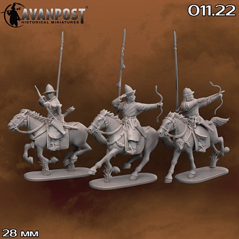 011.22АП Фигуры Ойратская конница, XVII в (набор 4)