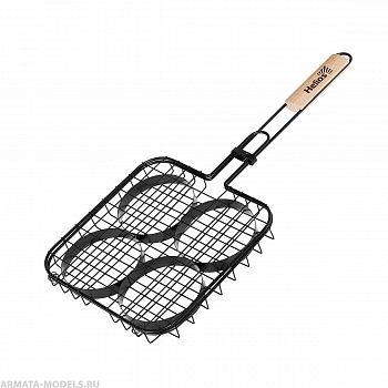 Решетка для барбекю для гамбургеров 58,5х26,5х26,5х3,5см с антипригарным покр.(HS-RBA SHB084) Helios Решетка для барбекю для гамбургеров 58,5х26,5х26,5х3,5см с антипригарным покр.(HS-RBA SHB084) Helios