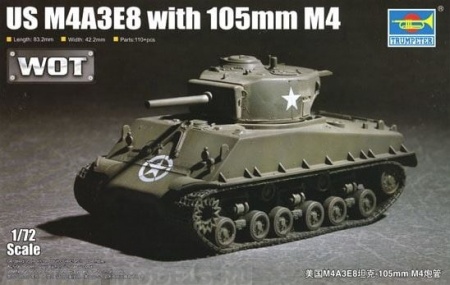 07168P M4A3E8 with 105mm M4 Trumpeter