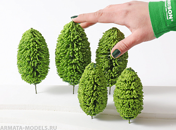 011ee010 Набор 5 шт. Деревья для изготовления макетов.