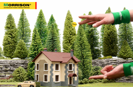 011ee009 25 см. макет ели