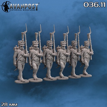 036.11АП Фигуры Французская линейная пехота: гренадерская рота