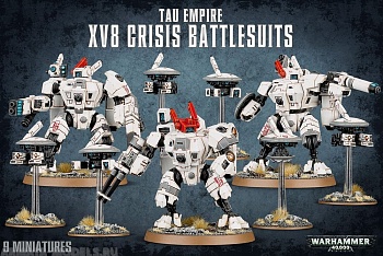 56-07GW Набор Империя Тау. Бронекостюмы XV8 Кризис (Tau Empire XV8 Crisis Battlesuits)