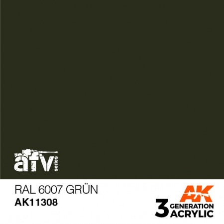AK11308 Краска акриловая 3Gen RAL 6007 Gr?n