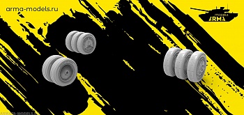 AM48153 Высокодетализированные колеса под нагрузкой для модели самолета Lockheed SR-71 A Blackbird