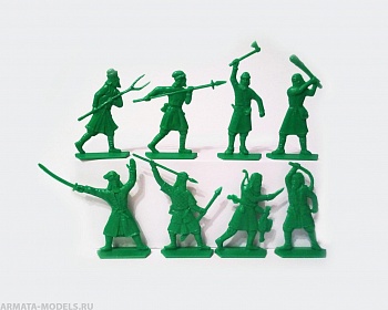 WAB003Green Набор фигур Крестьяне (зеленый)
