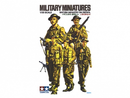 35223T Английская пехота (5 фигур) в P37 форме с оружием - Bren Mk.II, Sten Mk.II, Lee Enfield №4 Mk.I в дозоре Tamiya