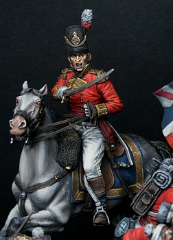 VD-54026(M). Штаб-офицер британских пехотных полков, 1812-15 гг. 54 мм. Материал - белый металл.