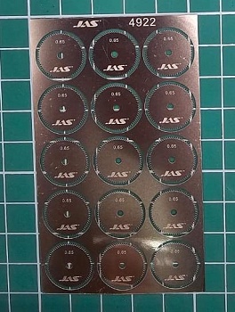 4922J Диск для ревитера d 15 мм, шаг 0,65 мм, 15 шт.