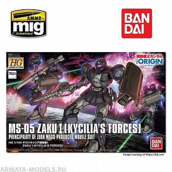 GUN0219764  BANDAI Сборная модель мобильного доспеха GUNDAM  HG 1/144 ZAKU?(KYCILIA'S FORCES)