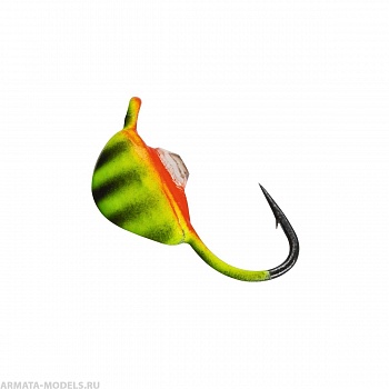 Мормышка вольф Мидия с ушком краш 3мм 0,58гр 176 с камнем (MW-2430-176) Helios( цена указана за упаковку, в количестве 10шт.)