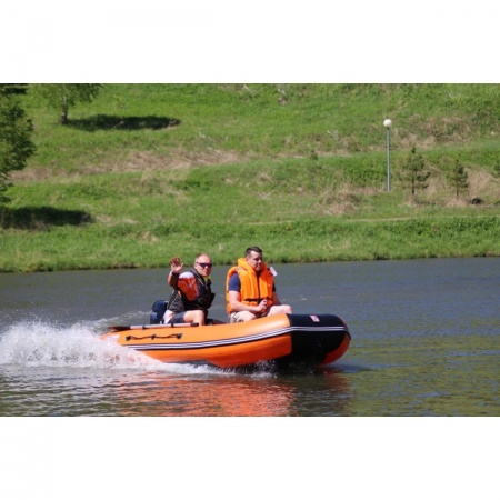 Лодка Алтай 340L оранжевый/черный Тонар
