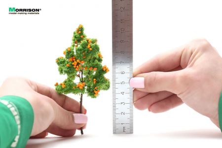 011dfr004 Фруктовое дерево д/макета (оранжевые плоды)