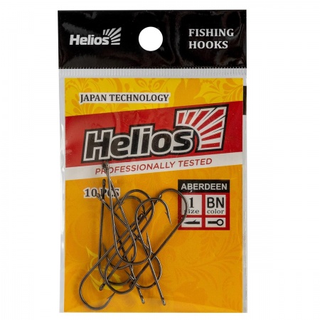 Крючок Aberdeen с кольцом №1 цвет BN (10шт) (HS-AB-BN-9968-1) Helios