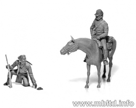 MB3549 Гражданская война в США Серия: Yankee Scout и Trac, фигуры Master Box (MB)
