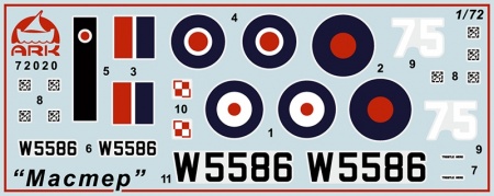 72020 Тренировочный самолет М.27 Мастер ARK model