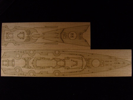 AW50012 Деревянная палуба для 1/400 DKM Bismarck