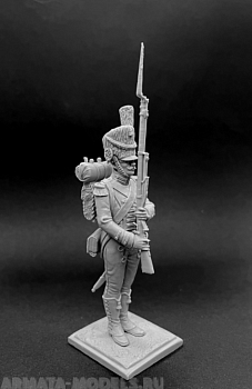 CHM-54263. Карабинер элитной роты батальона гвардейских егерей, Вестфалия 1808-13 гг. 54 мм. Материал - смола.