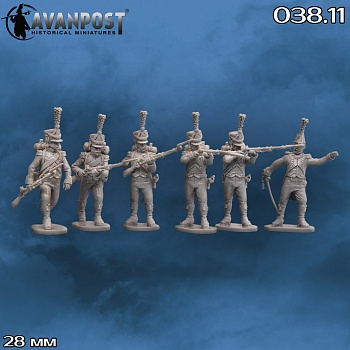 038.11АП Фигуры Французская лёгкая пехота: вольтижерская рота