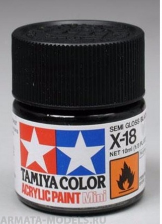 81518T Х-18 Semi Gloss Black (Полуматовая черная) кр.акр.