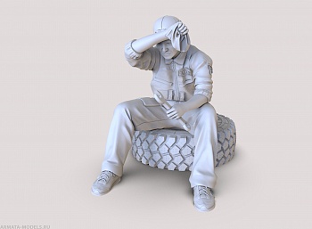 AM35620 Техник КАМАЗ Мастер сидящий (колесо в комплект не входит)