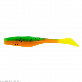 Виброхвост Vigor 3,75"/9.5 см Pepper Green & Orange LT 7шт. (HS-6-032) Helios