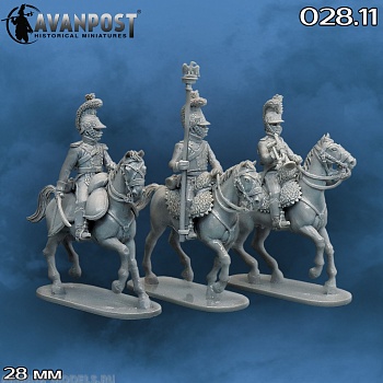 028.11АП Французская кавалерия: шеволежеры, командная группа (1811-1814)