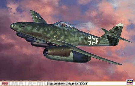 08215 Самолет Messerschmitt Me262A KG51 Hasegawa