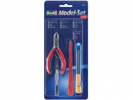 29619RE Набор инструментов (кусачки, надфиль, нож, пинцет угловой)