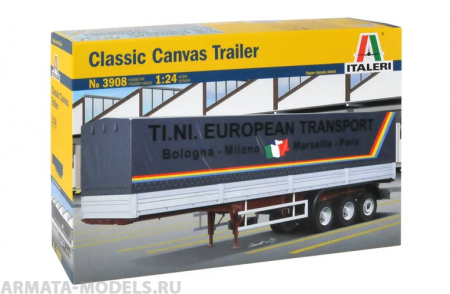 3908ИТ  Классический брезентовый трейлер Italeri