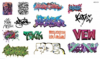 AM35165 Декаль «Граффити большие» 290мм на 140мм
