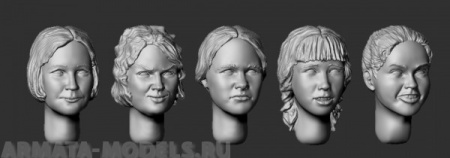 ARM356090 Женские головы (с волосами) №4 ARMOR35