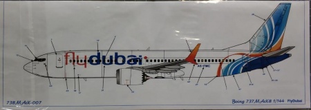 738MAX-007 Boeing 737-8 MAX Fly Dubai