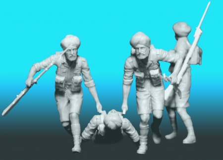 Набор фигурок 35564 Фигуры Индийские сикхские стрелки (1942 г.) ICM