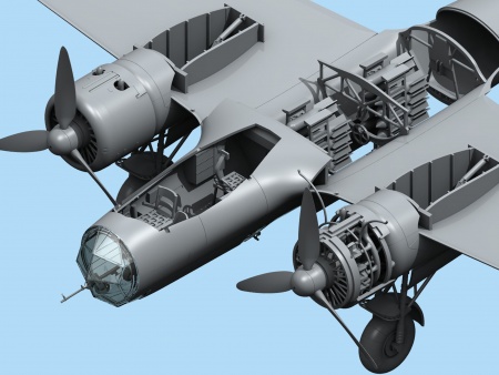 48244 Do 17Z-2, Германский бомбардировщик ІІ МВ ICM 48244 Do 17Z-2, Германский бомбардировщик ІІ МВ ICM