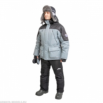 Костюм зимний рыболовный Чарыш Pro, цв.серый р.2XL 10/10 К (T-KSCP-2XL-54/176G) Helios