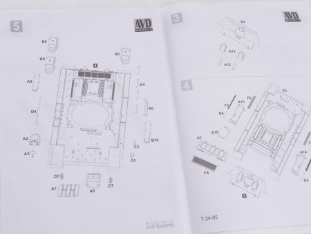 3008AVD Сборная модель Средний танк T-34-85 AVD Models