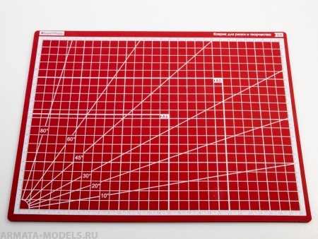 100111RK Коврик для резки стандарт красный А4, 3 слоя