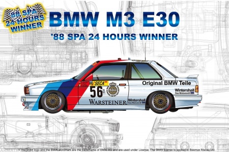 PN24017 BMW M3 E30 '88 SPA 24 Hours Winner Aoshima
