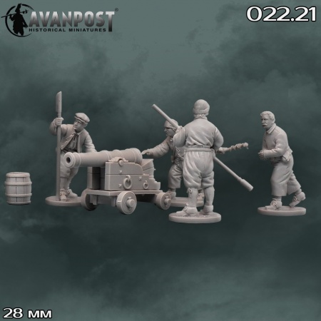 022.21АП Английский 4-фунтовый миньон с расчётом, XVII в Аванпост