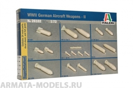 26102ИТ Набор бомб WWII German Aircraft Weapons-II Italeri