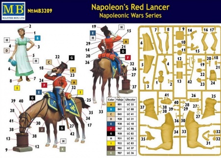 MB3209 Красный улан Наполеона, серия Наполеоновских войн Master Box (MB)