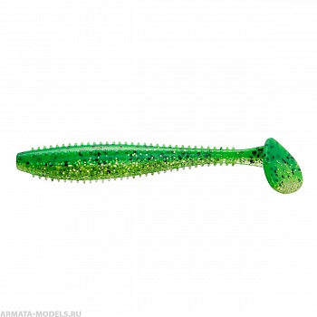 Виброхвост Shaggy 5,12"/13 см Green Peas  5шт. (HS-18-051) Helios