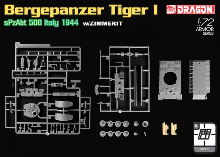 7210Д Сборная модель BERGEPANZER TIGER I w/ZIMMERIT Dragon