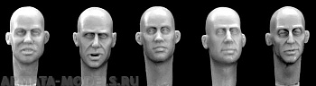 HH06 5 different European bald heads