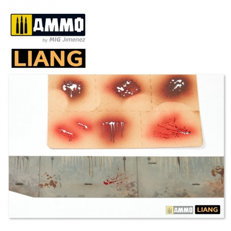 LIANG-0005 Набор трафаретов Splashes Blood Effects Airbrush Stencils