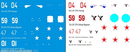NDEC010 Декаль 1/144 для Су-25 Афганистан